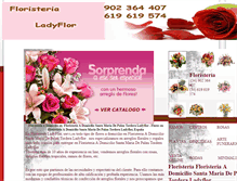 Tablet Screenshot of floristeria.a.domicilio.santa.maria.de.palau.tordera.ladyflor.com.es